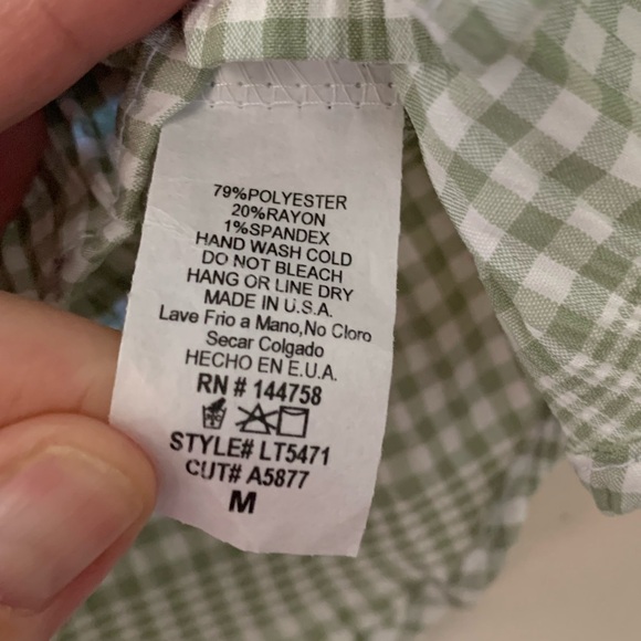Lime & Chili Gingham Blouse 🌴 - Picture 5 of 8